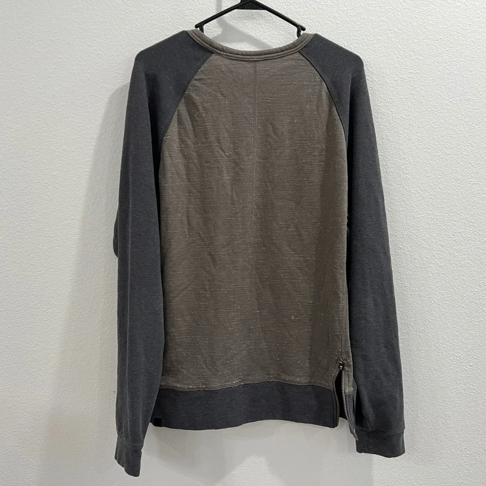 Lululemon Sweatshirt Mens M/L Gray Raglan Sleeve Side Zip Pullover